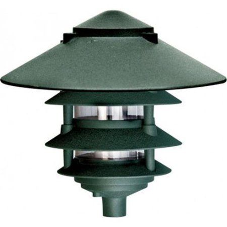 DABMAR LIGHTING Dabmar Lighting D5400-LED6-G 10 x 3 in. 6W & 120V Filament LED Four Tier Pagoda Light - Green D5400-LED6-G